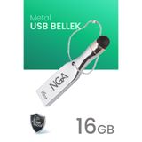 NGA 16 GB Usb Bellek Metal Gövde Güvenli USB Memory - Flash Drive