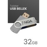 NGA 32 GB Twister Usb Bellek Plastik Gövde Güvenli USB Memory - Flash Drive