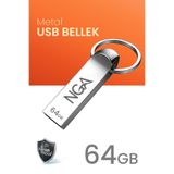 NGA 64 GB Usb Bellek Metal Gövde Güvenli USB Memory - Flash Drive