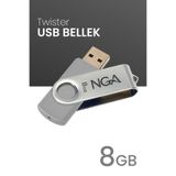 NGA 8 GB Twister Usb Bellek Plastik Gövde Güvenli USB Memory - Flash Drive