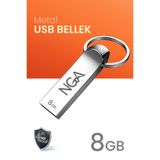 NGA 8 GB Usb Bellek Metal Gövde Güvenli USB Memory - Flash Drive