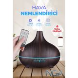 NGA Büyük 550 ml Hava Nemlendirici Ultrasonik Aroma Difüzör Oda Nemlendirici Işıklı Zamanlayıcılı