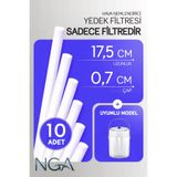 NGA H2o 2Litre Hava Nemlendirici Buhar Makinesi Filtresi 10 Adet Uyumlu 17.5x0,7cm (SADECE FİLTREDİR)