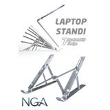 NGA Metal 7 Kademeli Ayarlanabilir Laptop Bilgisayar Standı - Macbook Notebook Tablet Uyumlu