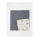 ngn collection %100 Pamuk İnterlok Bebek Battaniyesi Pike 80x90 cm Çift Taraflı Örgü Yumuşak Bebek Örtüsü