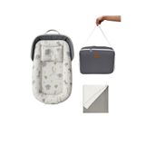 ngn collection Çantalı Baby nest + Nohut Bebek Battaniyesi Taşınabilir Anne Yanı Yatağı Yenidoğan safari desenli