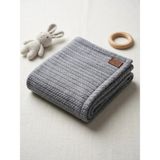 NGN Collection Örgü Desen Bebek Pike 110X140 cm %100 Pamuk Bebek Battaniyesi | Yumuşak Dokulu Nefes Alan Bebek Battaniyesi - 110 x 140 cm - Gri