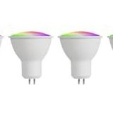 ngnsky GU5.3 RGBW LED Renk Değiştiren Ampul, 2700 K Sıcak Beyaz Akkor Ampul - 16 Renk Seçimi -Bellek Zamanlama Kızılötesi Uzaktan Kumanda (4'lü Paket)