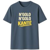 N’Golo N’Golo Kanté Futbol Tişörtü – Futbol Fan T-Shirt, Unisex Spor Taraftar Tshirt – Relax Fit (Hafif Bol Kalıp) –%100 Pamuk – DTF Baskı(0155,Füme,XXL)