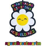 Ngüzel Keçe Tasarım Papatyalar Sınıfına Hoş Geldiniz Kapı Süsü, Okul Öncesi, Anaokulu, Ilkokul