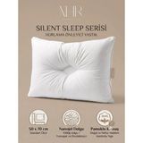 NHR HOME Ortopedik, Silent Sleep, Sessiz, Horlama Önleyici Uyku Yastığı - 50 x 70 cm - Beyaz