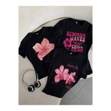 NİCE 3'lü Kadın Summer Baskılı - Likralı Kısa Kol Body Tee Crop