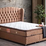 Nice Baza Başlık Ve Real Pedli Yatak, Açık Kahve, 90X200