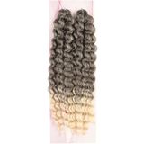Nice Bulk Afro Su Dalgası Saç - Kahve / Platin Ombreli