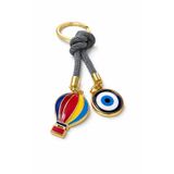 Nice For You Nazar Boncuklu Balon Anahtarlık – Metal Halka & Halat İpli, Çanta ve Araba Anahtarı İçin Şık Hediyelik Anahtarlık