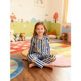 NiCe İç Giyim Tweet & Sylvester Karakter Temalı Lacivert Çizgili Gömlek Yaka Kız Çocuk Pijama Takım - 9 - 10 Yaş