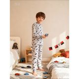 NiCe İç Giyim Uzun Kollu Araba Temalı Lacivert Mavi Erkek Çocuk Pijama Takımı - 5 - 6 Yaş