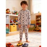 NiCe İç Giyim Uzun Kollu Araba Temalı Lacivert Mavi Erkek Çocuk Pijama Takımı - 9 - 10 Yaş
