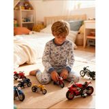 NiCe İç Giyim Uzun Kollu Motorsiklet Baskılı Mavi Erkek Çocuk Pijama Takım - Mavi Aquarium - 3 - 4 Yaş