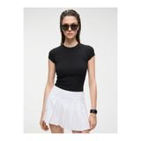 NİCE Kadın Düz Basic Tee Crop Tişört