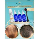 NİCE TOUCH KOZMETİK 3 Adet Saç Serum , Saç Vitamini+ 1 Adet Dermarroler+ 1 Adet Şampuan - Saç Bakım Serum +Dermaroller +Şampuan