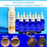 NİCE TOUCH KOZMETİK 9 Adet Saç Serumu , Saç Güçlendiriçi, Saç Vitamin Bombası+ 1 Adet Dermaroller+ 1 ADET BİTKİSEL Şampuan - Saç Bakım Serumu + Dermarolller + BİTKİSEL Şampuan