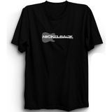 Nickelback, Guitar, Gitar, Rock Metal Müzik Grubu Siyah %100 Pamuk Tişört