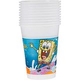 Nickelodeon 200 ml Sünger Bob Sünger Kafası, Plastik Fincan, 10 Adet