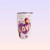 Nickelodeon Maşa ile Koca Ayı Love Tasarımlı Seramik Kupa - Renkli