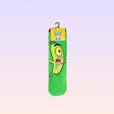 Nickelodeon Sünger Bob Kare Pantolon Plankton Desenli Unisex Çorap 36-40 - -Olivine - 0 - 1 Ay