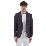 Nico Erkek Bordo Poliviskon Kumaşlı Slim Fit Mono Yaka Spor Blazer Ceket Bordo 48