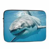 Nicokee Laptop Kol Çantası 14 15 15.4 15.6 İnç, Büyük Köpekbalığı Beyaz Köpekbalığı Mavi Okyanus Hayvan Koruyucu Polyester Bilgisayar Kılıfları Dizüstü Kapak Evrak Çantası Tablet Seyahat Kapağı