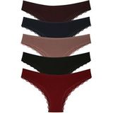 Nicoletta Kadın Külot 5 Li Paket Brazillian Bordo - XL