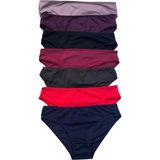 Nicoletta Kadın Külot 7 Li Paket Likralı Bordo - Antrasit - 3XL