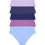 Nicoletta Kadın Külot Yüksek Bel Bikini 5 Li Paket Pamuklu Likralı Indıgo - 2XL - Indigo
