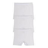 Nicoletta Kadın Lazer Kesim Dikişsiz Kadın Boxer Külot 3 Lü Paket Yüksek Bel Polyester Beyaz