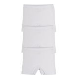 Nicoletta Kadın Lazer Kesim Dikişsiz Kadın Boxer Külot 3'lü Paket Yüksek Bel Polyester Beyaz, S