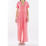 Nicoletta NIC1006_R16 Pembe Neon Dantelli Kadın Pareo Tulum Plaj Elbisesi