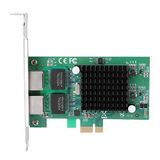 Nicoone 82575Eb Chip Dual 2 Rj45 Port LAN Gigabit Ethernet Ağ Kartı Adaptörü Pci-E 1000M