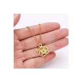 Nida Jewelry 925 Ayar Gümüş Amber Çiçeği Kolye