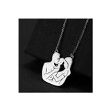 Nida Jewelry 925 Ayar Gümüş Anne Baba Bebek Tasarım Kolye