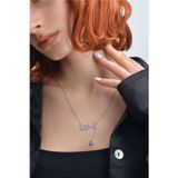 Nida Jewelry 925 Ayar Gümüş Arapça Isim Sallantılı Nazar Boncuğu Kolye