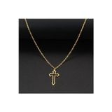 Nida Jewelry 925 Ayar Gümüş Ay Ve Haç Kolye