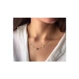 Nida Jewelry 925 Ayar Gümüş Çift Harf Nazar Boncuğu Kolye