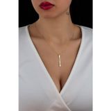 Nida Jewelry 925 Ayar Gümüş Dikey Plaka İsim Kolye