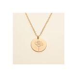 Nida Jewelry 925 Ayar Gümüş Doğum Çiçeği Kolye (Ağustos-Gelincik)