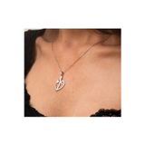 Nida Jewelry 925 Ayar Gümüş Elif Vav Kolye
