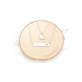 Nida Jewelry 925 Ayar Gümüş Ikili Kalp Plaka Kolye