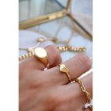 Nida Jewelry 925 Ayar Gümüş Kalpli Harf Yüzük
