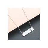 Nida Jewelry 925 Ayar Gümüs Pati Plaka Kolye